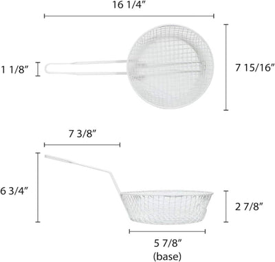 Cesta para freír compatible con Thunder Group de 8 pulgadas