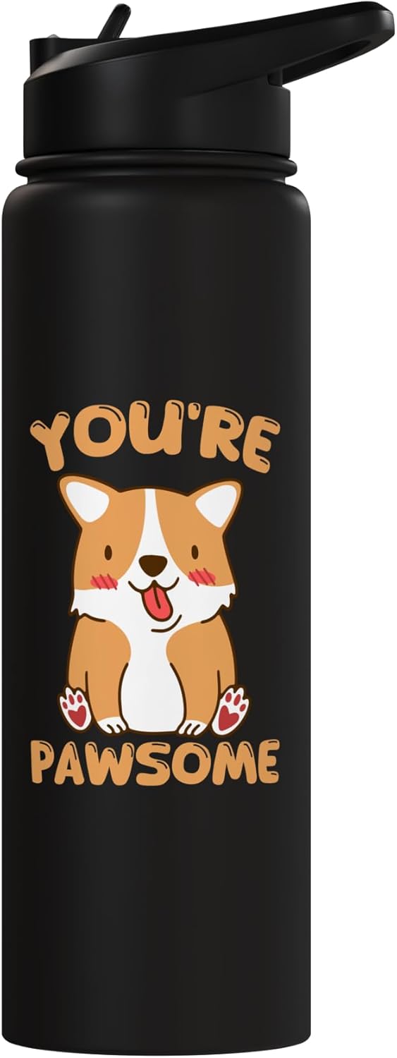 Botella de agua acero inoxidable con mensaje para amantes de perros