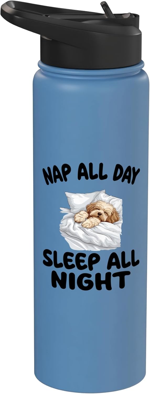 Pijama para dormir todo el día y noche botella de agua acero inoxidable aislada