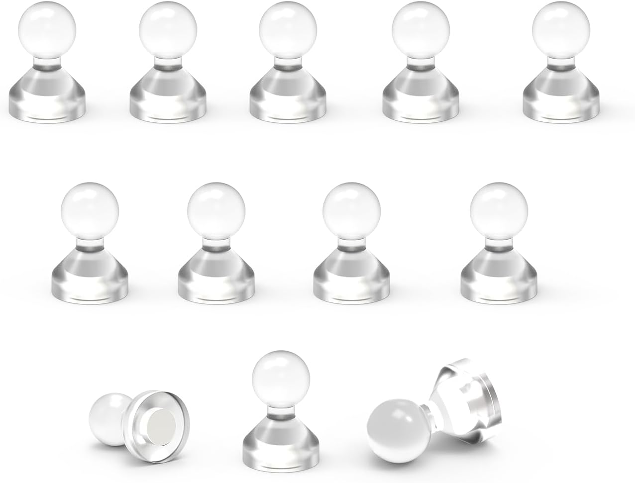 Alfileres magnéticos para nevera pizarras 12 pzas blanco