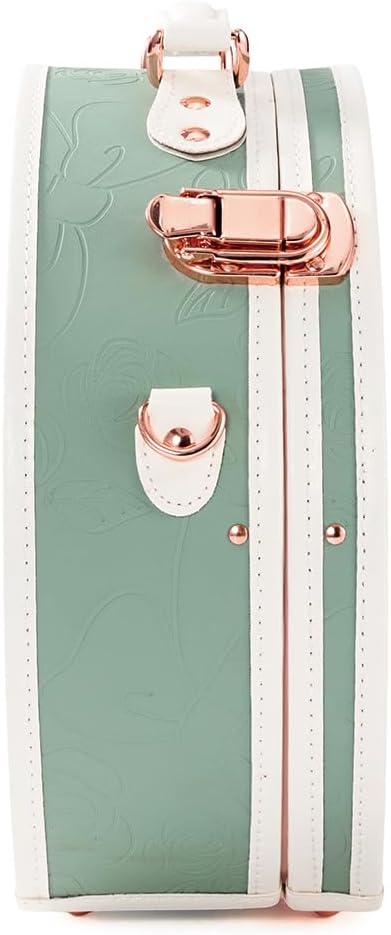 Caja sombrero redondo floral vintage con hebilla