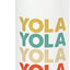 Botella de agua acero inoxidable aislada Yola Name