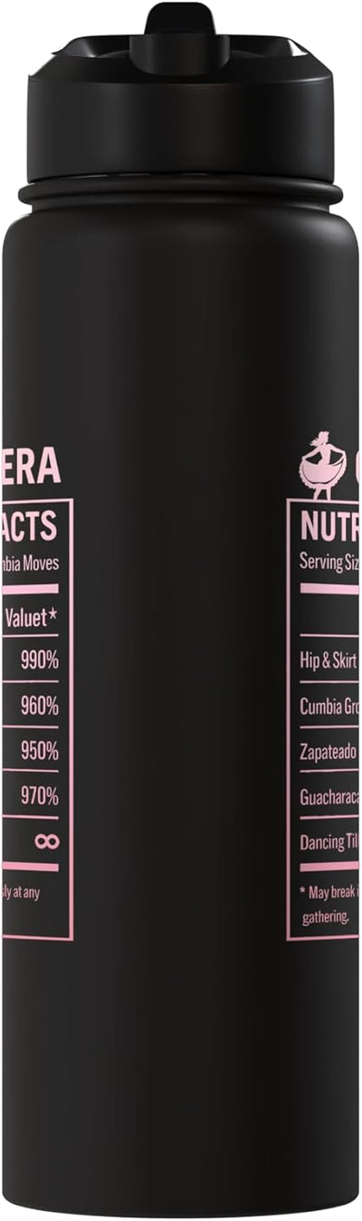 Botella agua acero inox aislada cumbia divertida