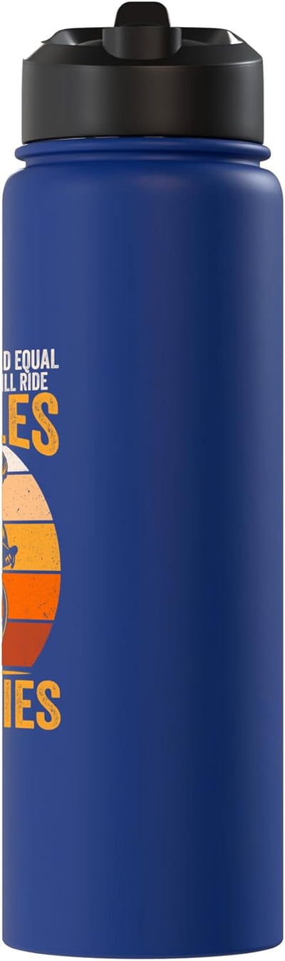 Botella de agua acero inoxidable aislada 70s