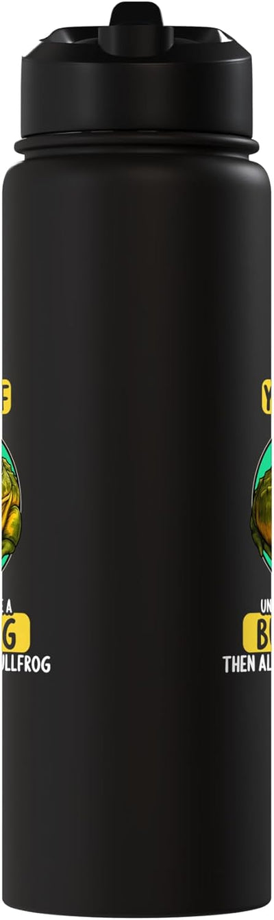 Botella de agua acero inoxidable aislada Bullfrog