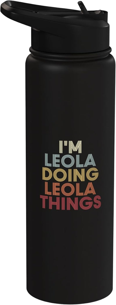 Botella agua acero inox personalizada nombre inicial