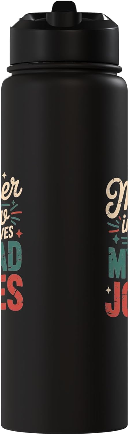 Botella agua acero inox aislada diseño divertido