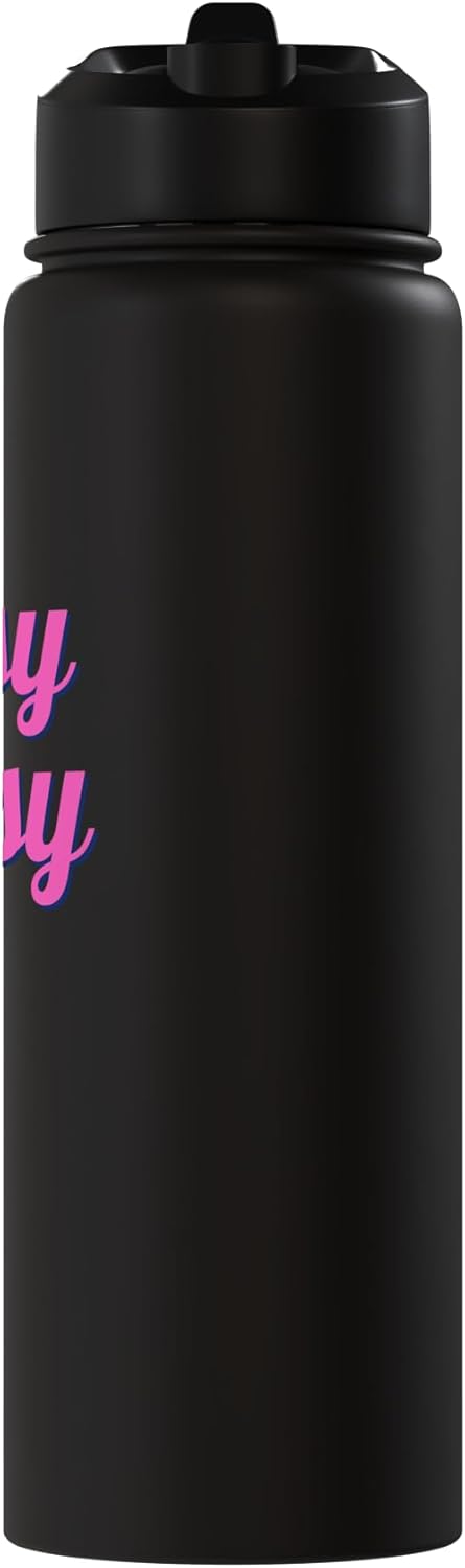 Botella de agua acero inoxidable aislada estilo vidrio tallado sassy