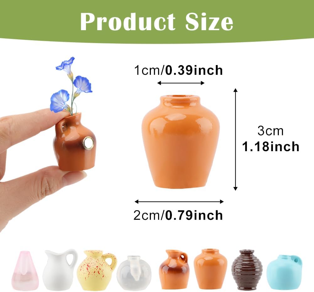 Mini imanes de jarrón de cerámica para nevera, decoración de cocina y refrigerador