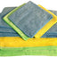 Paño microfibra 16x16pulg azul/verde/amarillo set 30