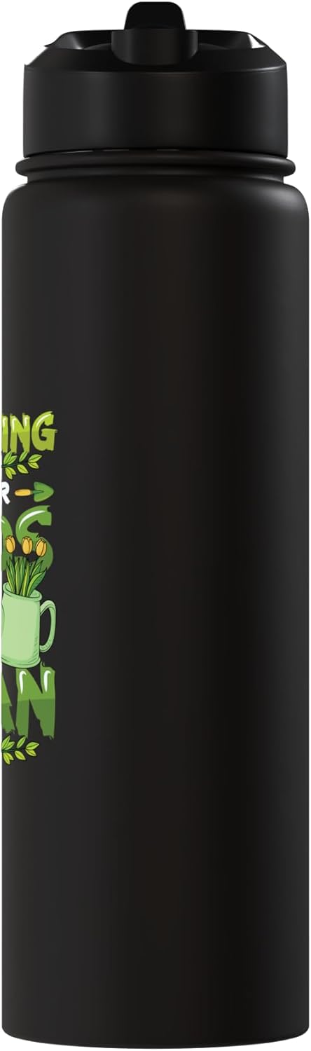 Botella agua acero inox aislada para jardinería