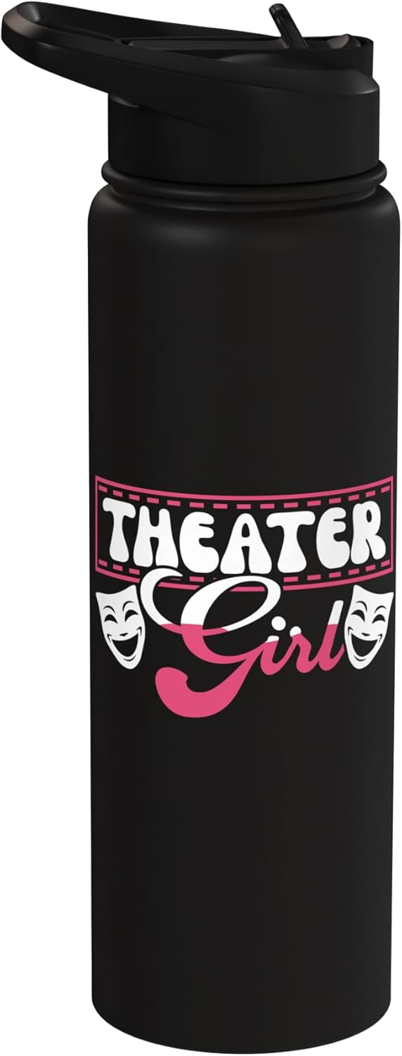 Botella de agua acero inoxidable aislada para teatro