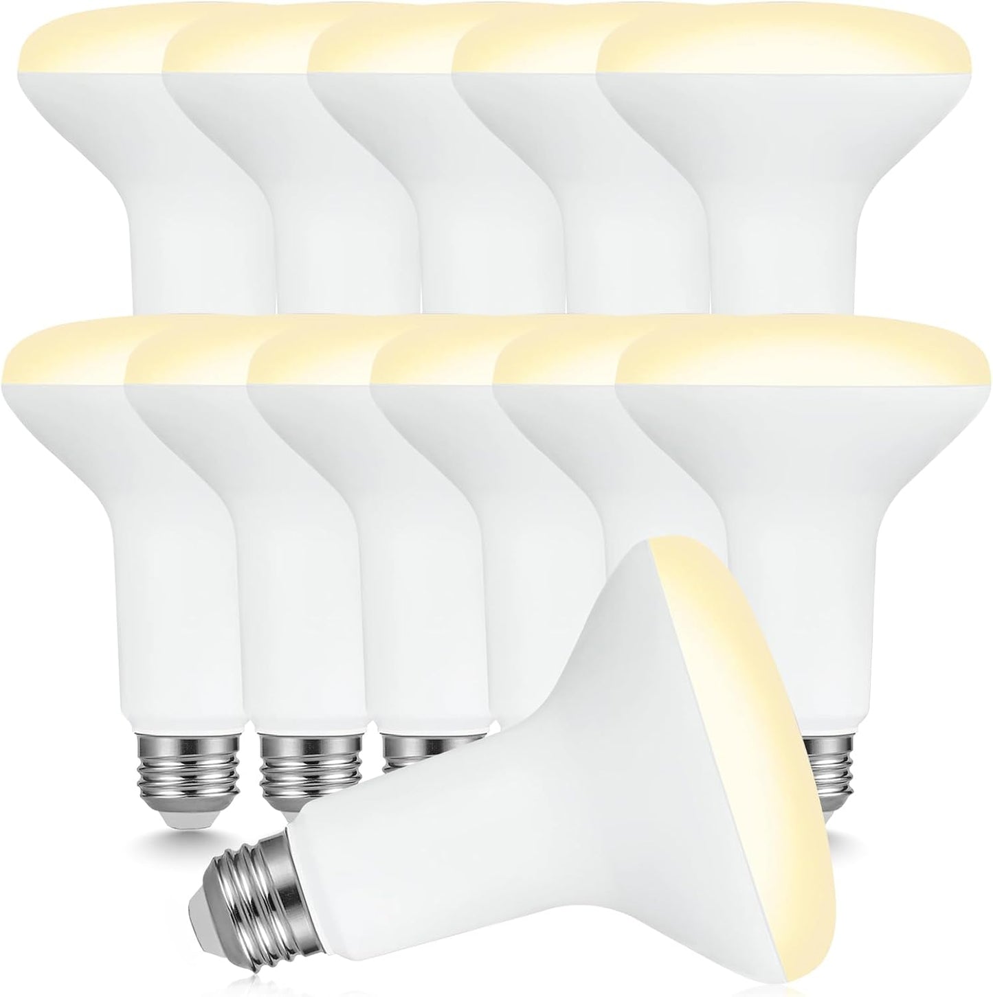 12 Bombillas LED BR30 7.5W 2700K Blanco Suave Regulable E26