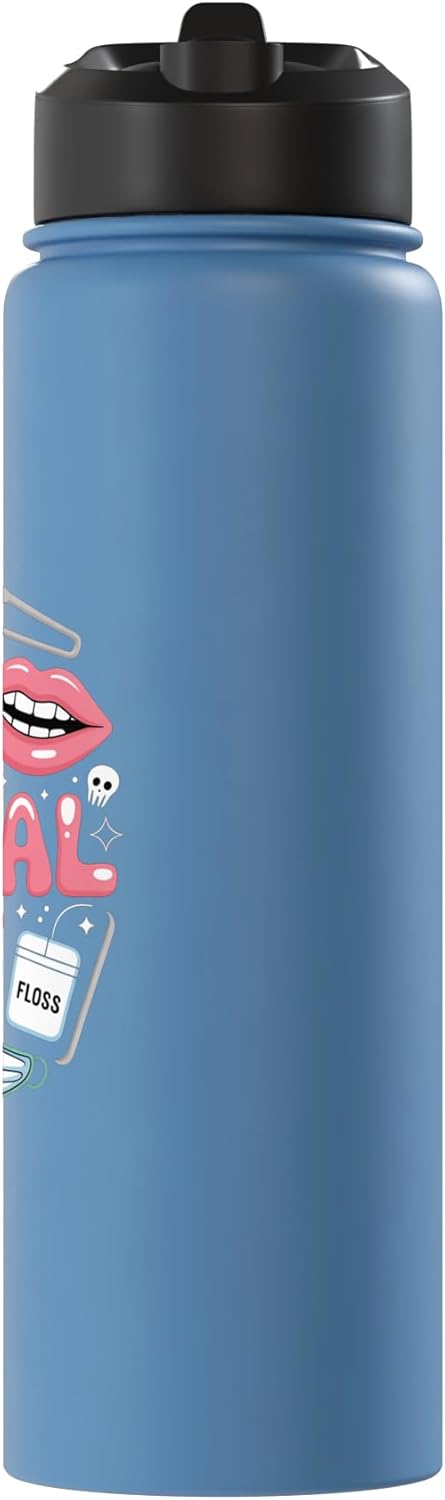 Botella de agua aislada de acero inoxidable para higienista dental