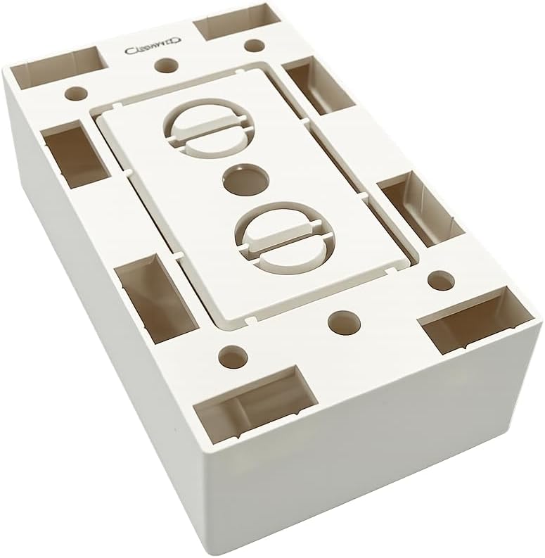 Caja eléctrica superficial baja tensión 1.37pulg blanca
