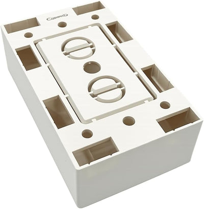 Caja eléctrica superficial baja tensión 1.37pulg blanca