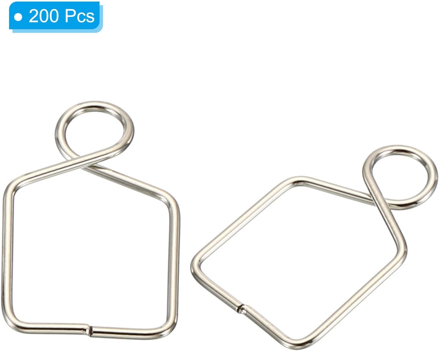 Clip conector araña 200pzas 0.748x0.472pulg hebilla cristal