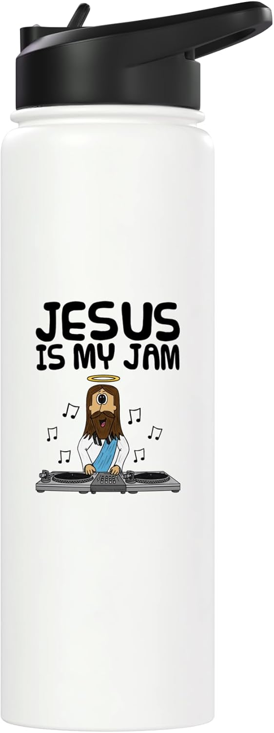 Botella agua acero inox aislada Jesus Is My Jam