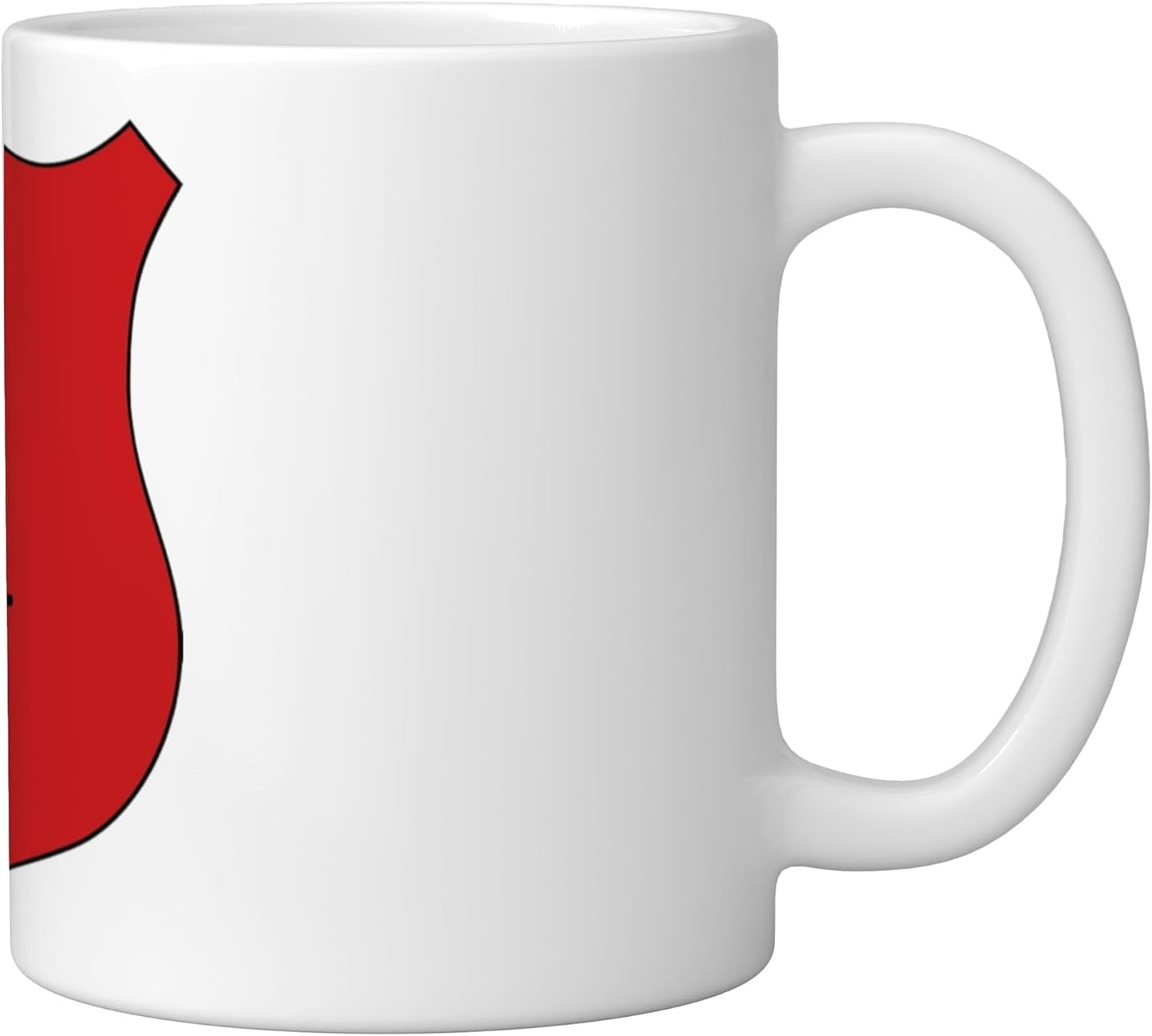 Taza cerámica de la Escuela de Infantería del Ejército Británico blanca