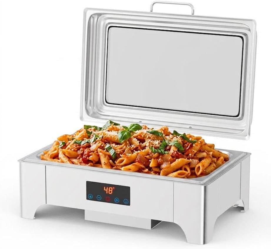 Charola Gastronómica 9qt con Tapas Vidrio y Taparollable