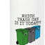 Botella agua acero inox aislada con chiste sobre basura