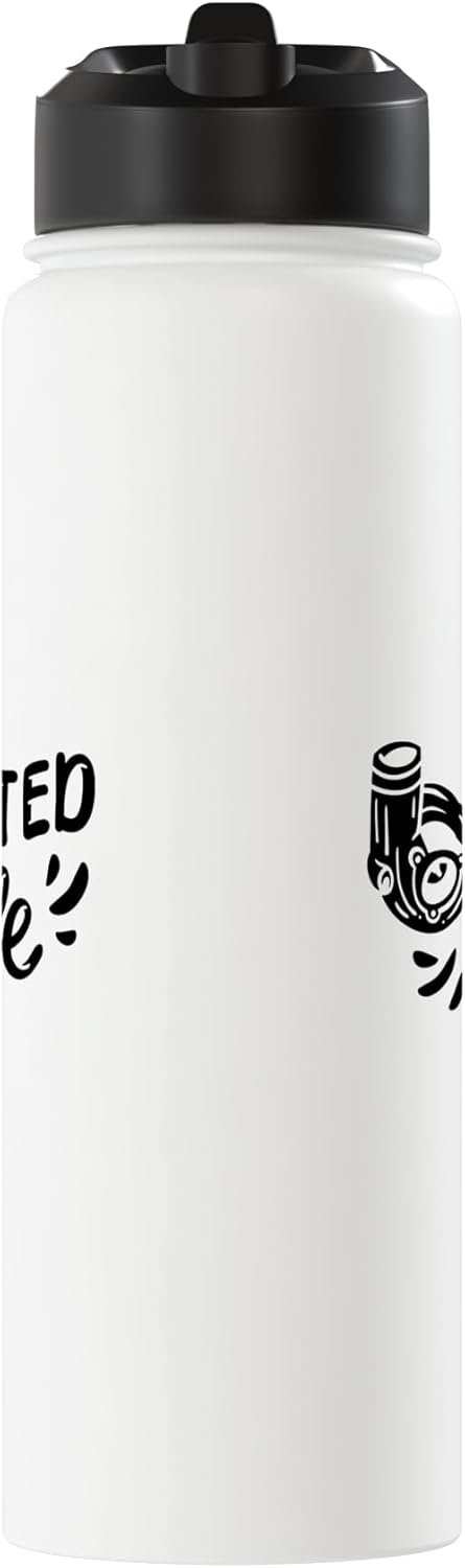 Botella de agua acero inoxidable aislada para amante del racing