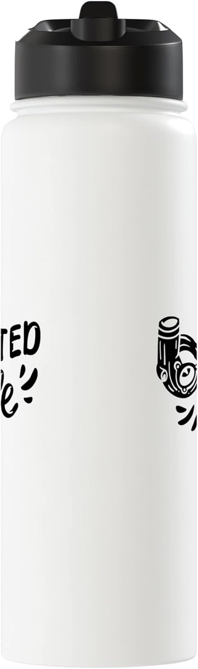 Botella de agua acero inoxidable aislada para amante del racing
