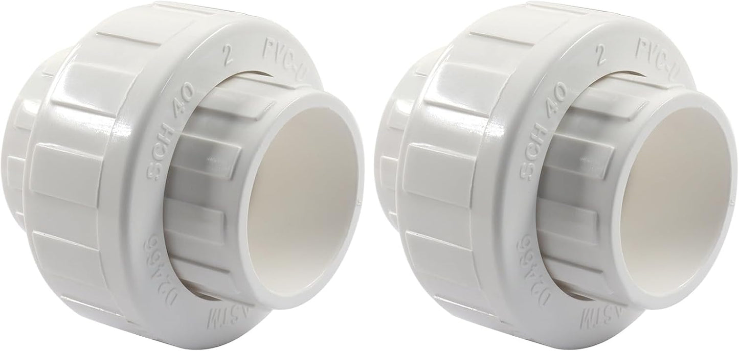 2 Unids Acoplamiento PVC Schedule 40 con Junta EPDM Blanco
