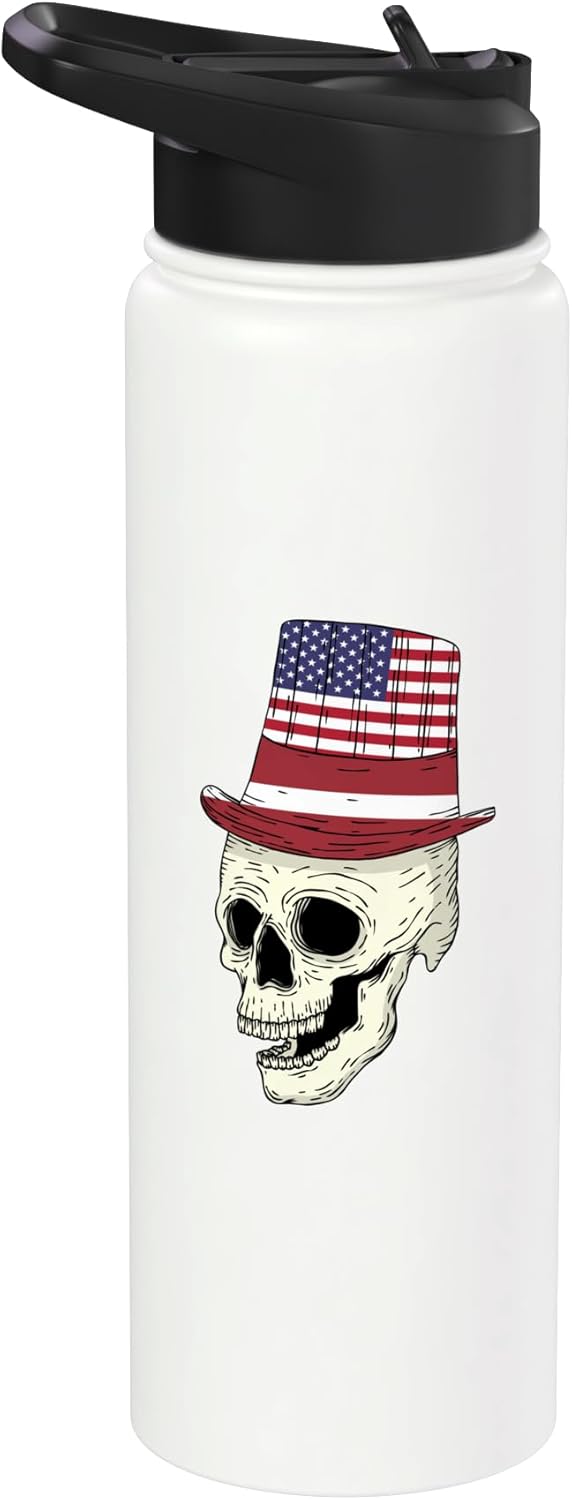 Botella de agua acero inoxidable con bandera americana 4 de julio