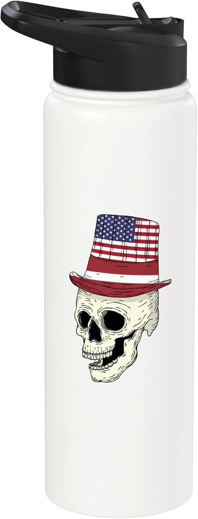Botella de agua acero inoxidable con bandera americana 4 de julio