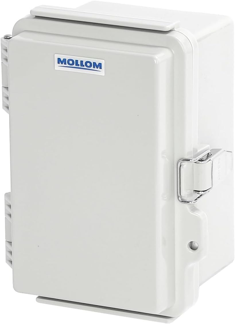 Caja conexión exterior IP67 impermeable cubierta gris bisagras
