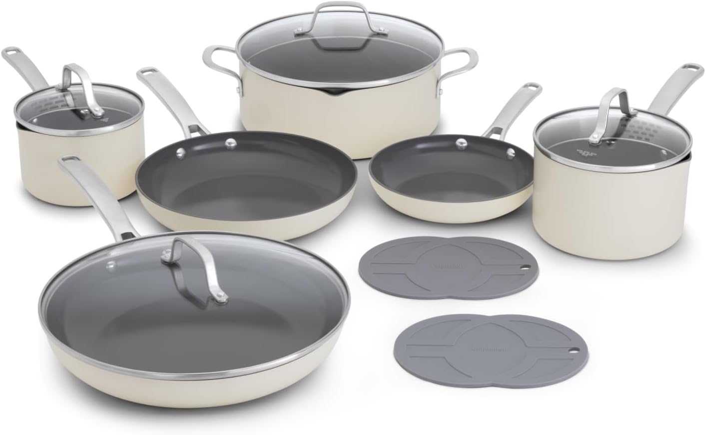 Set 12 Pzas Utensilios Cerámica Antiadherente Sin PFAS