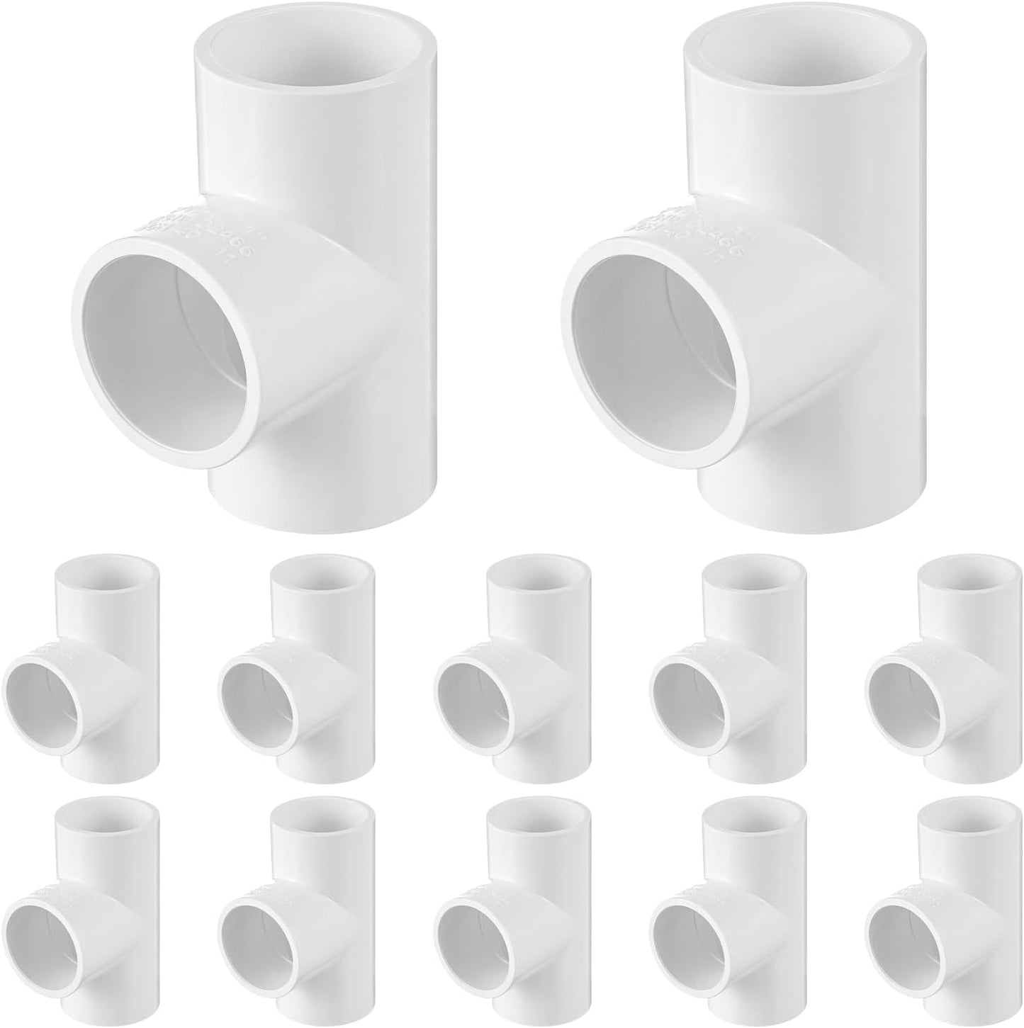 10 Pzas Tee PVC Sch40 para muebles jardín estantería