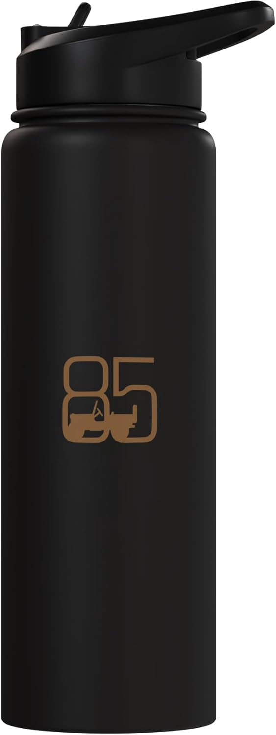Botella de agua aislada de acero inoxidable Jeep 85 aniversario