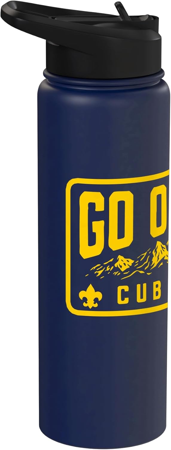 Botella de agua aislada Cub Scouts Mountains Scouting