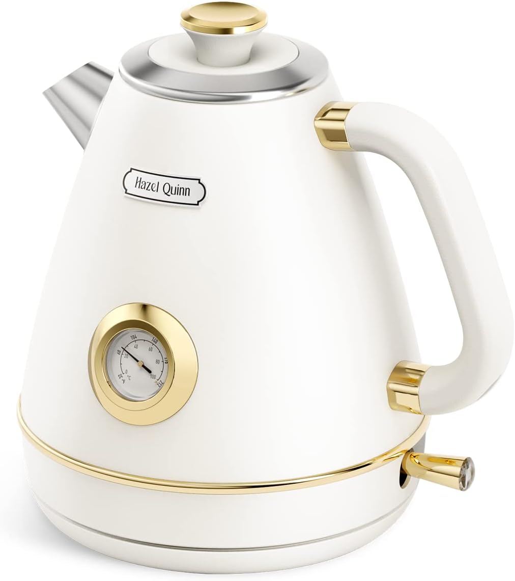 Juego desayuno retro tostadora 2 rebanadas hervidor 1.7L acero inox
