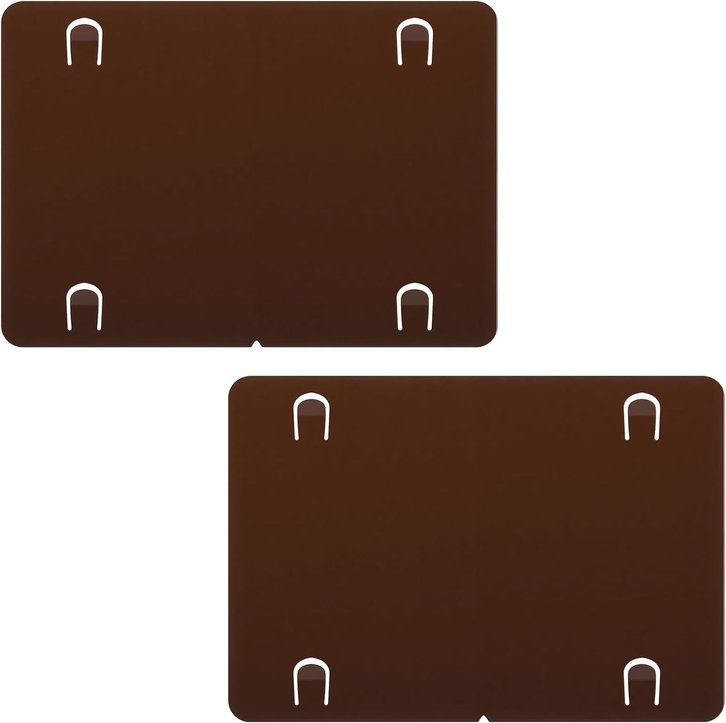 Set 2 Placas Metal Montaje Caja Almacenamiento Imán