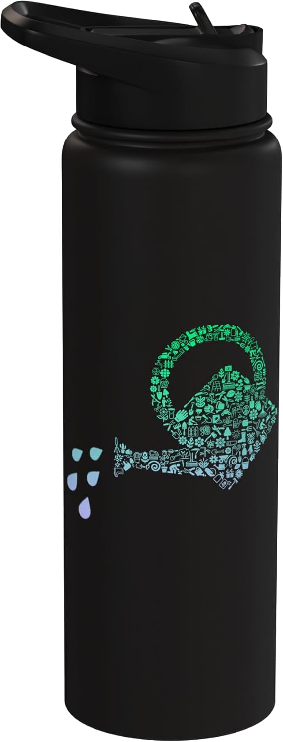 Cubeta para regar jardín de acero inoxidable con termo