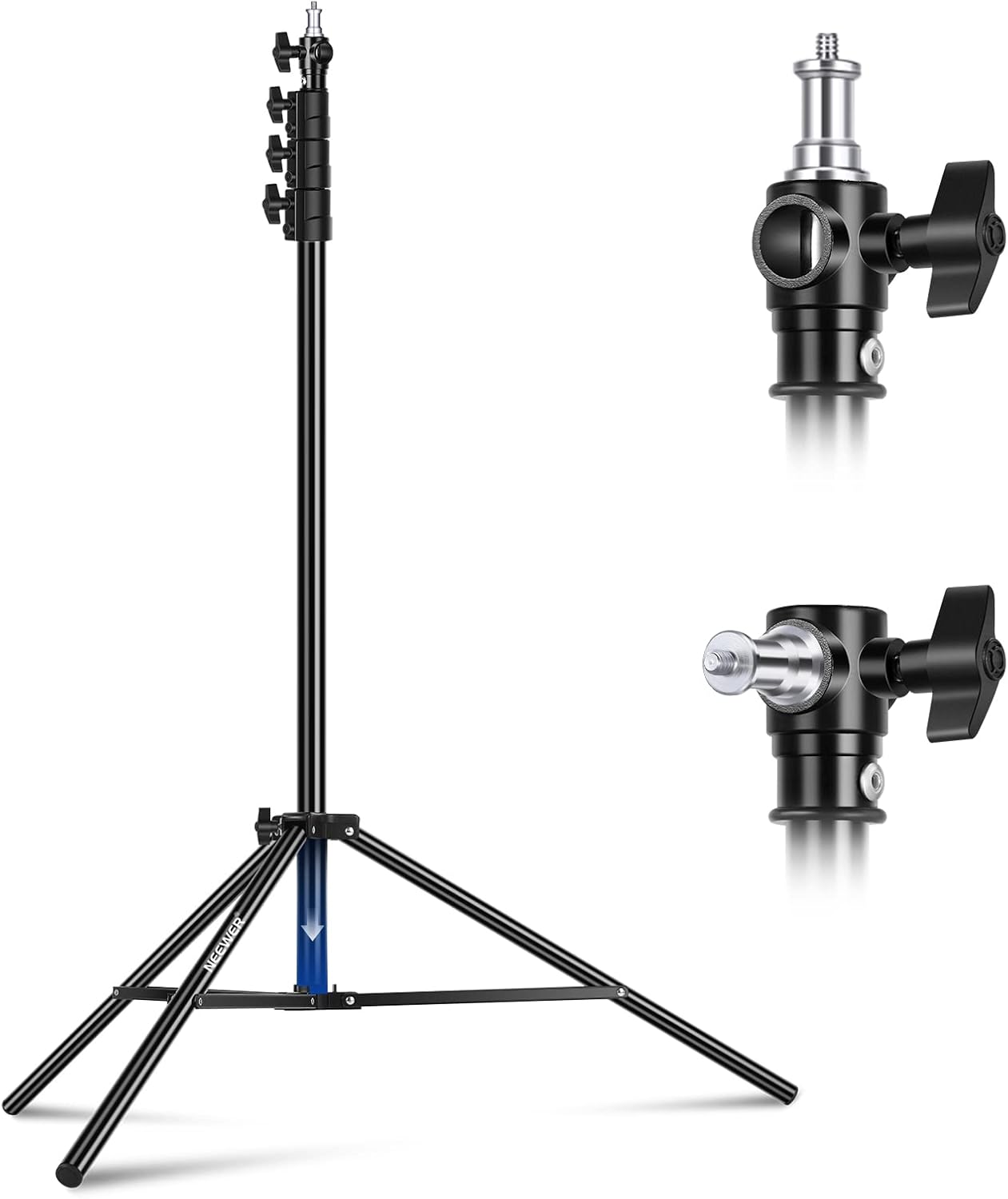 Soporte focos iluminación trípode metal 3m rosca 1/4-3/8