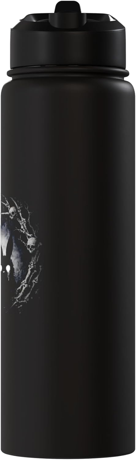 Bottle de agua acero inoxidable estilo gótico con conejo oscuro