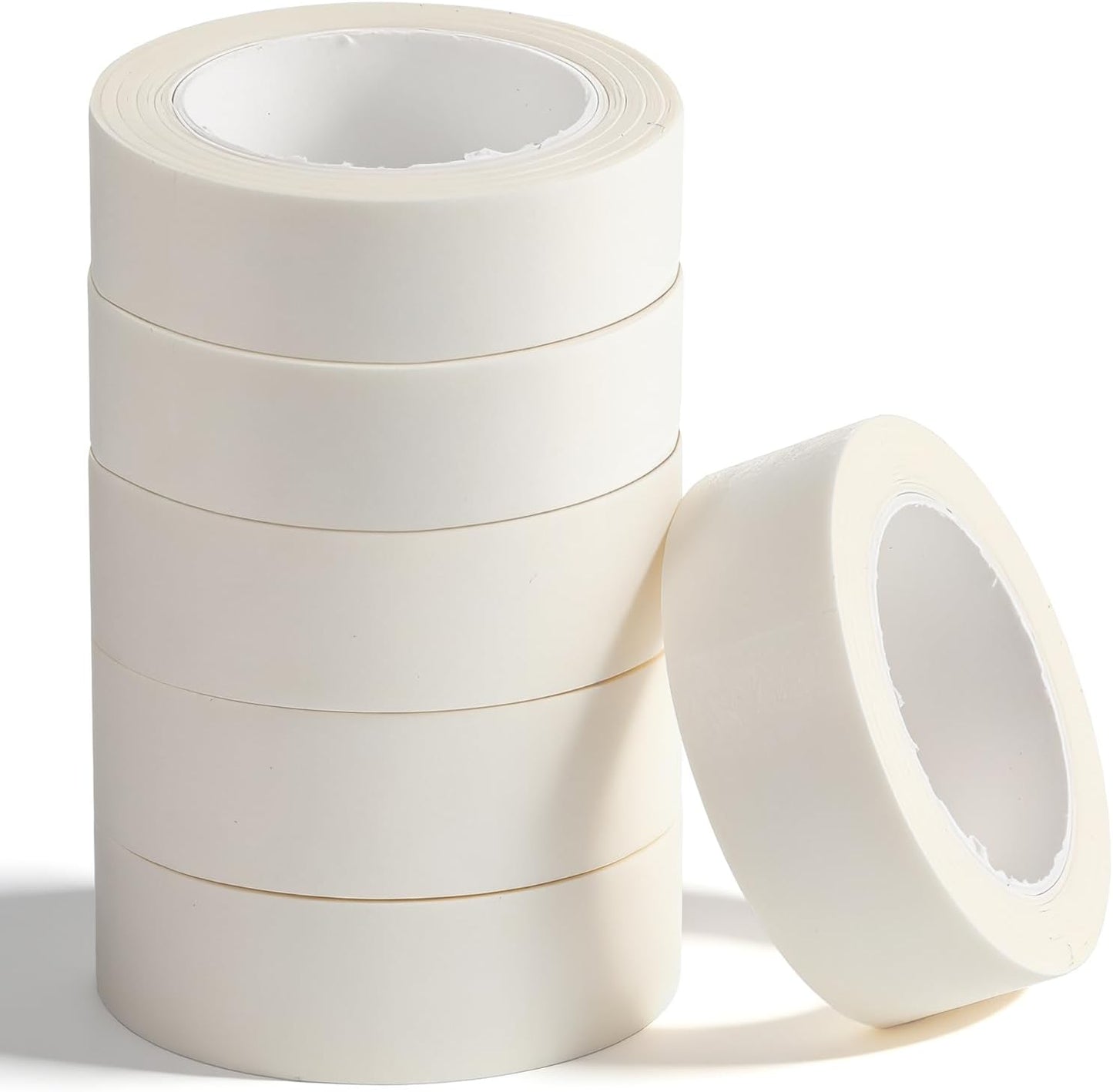 6 Rollos Cinta Blanca Adhesiva Decorativa Sin Residuos