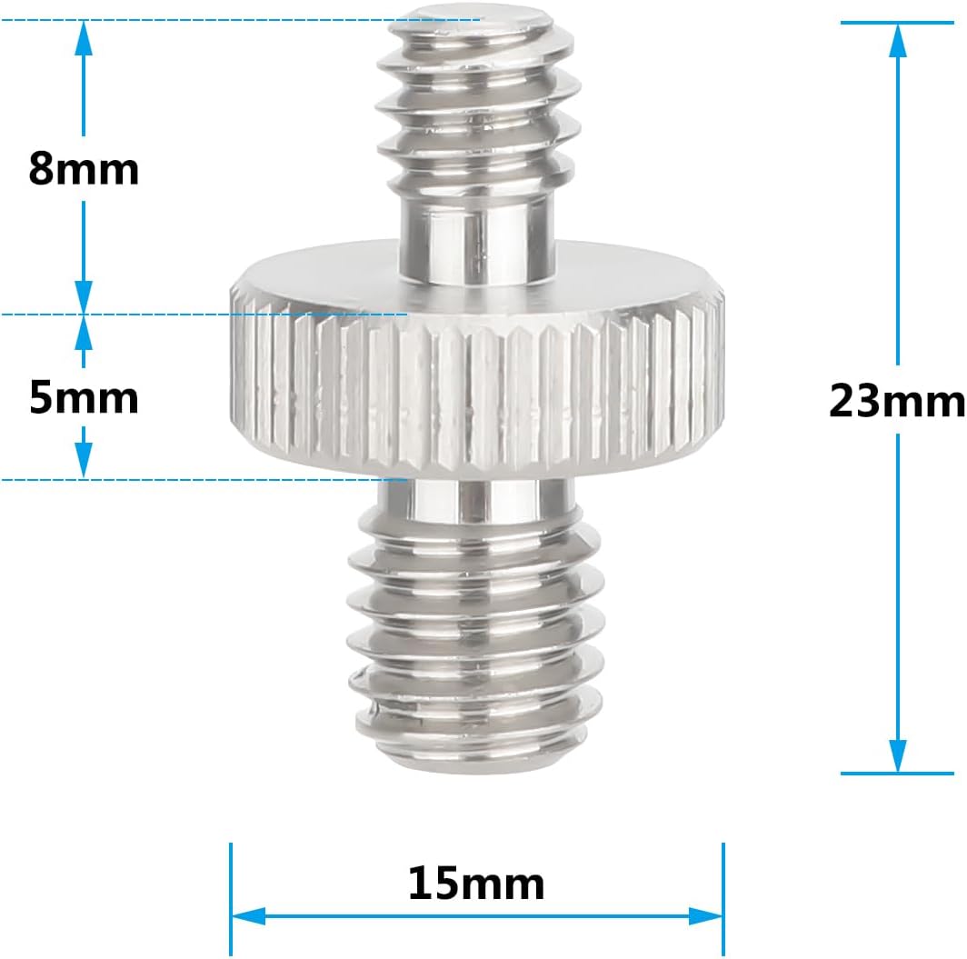 Adaptador acero inox M8 a 1/4-20 set 2