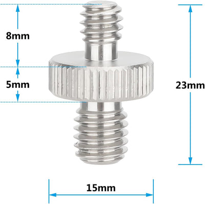 Adaptador acero inox M8 a 1/4-20 set 2