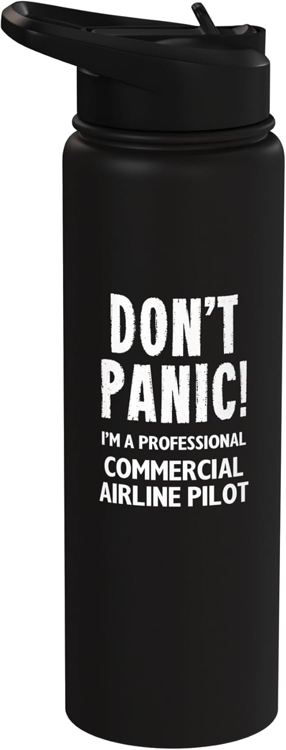 Botella de agua aislada de acero inoxidable para piloto de avión