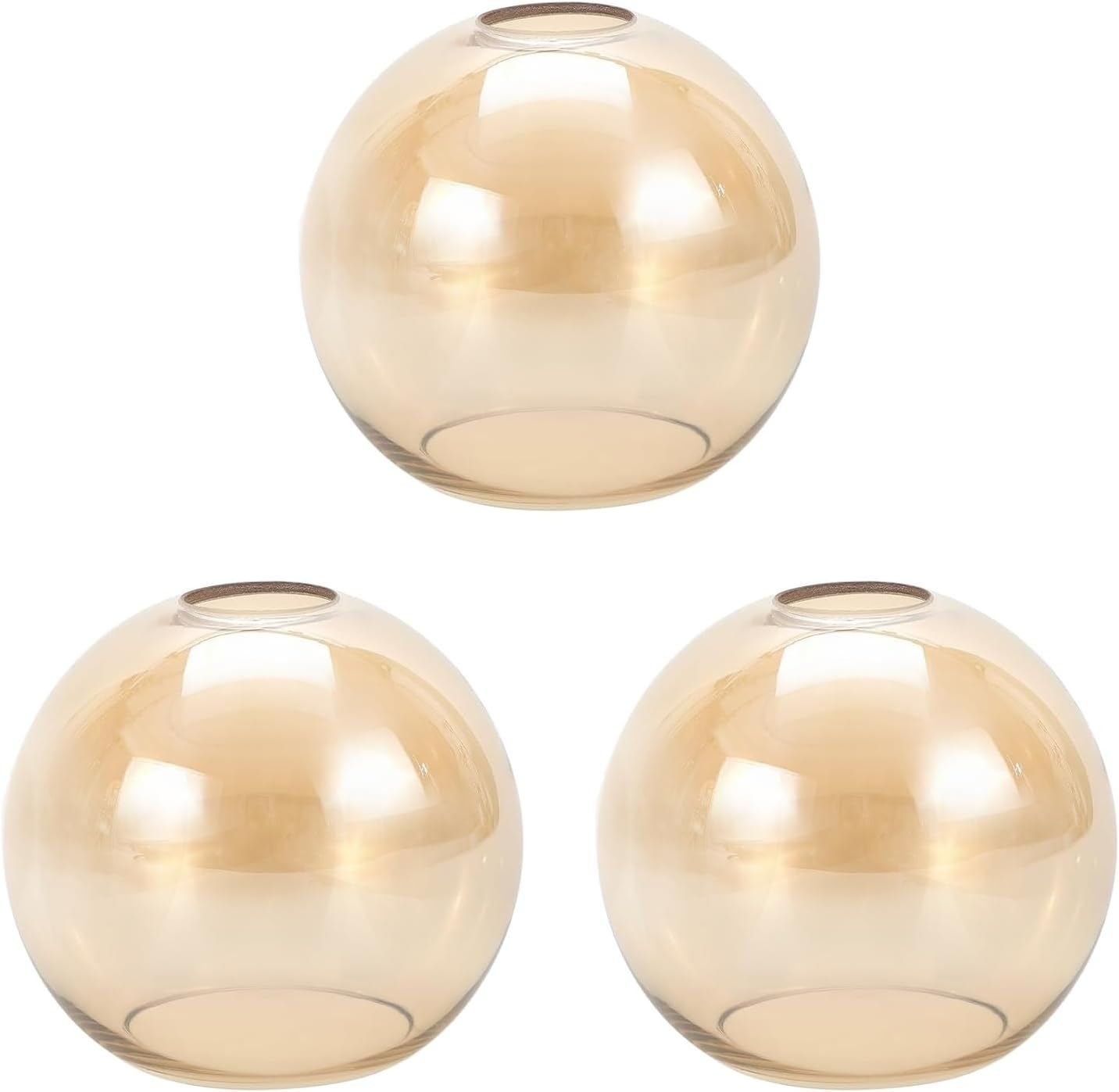 3 Pzas Cubiertas Vidrio Globo 1.65pulg 5.9pulg