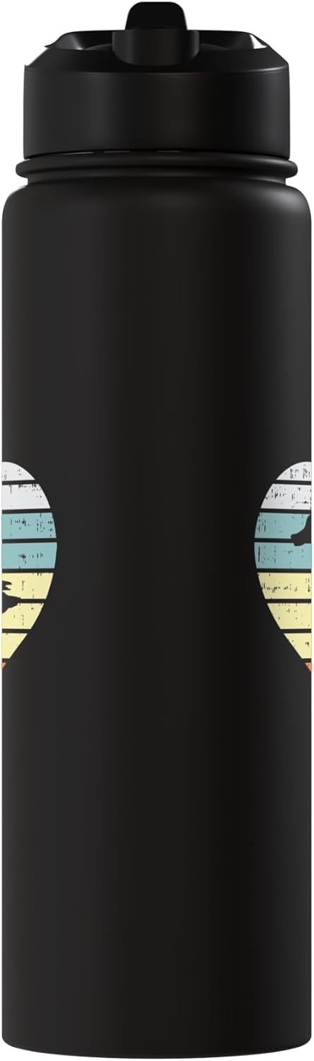 Botella de agua acero inoxidable aislada regalo para agricultor retro