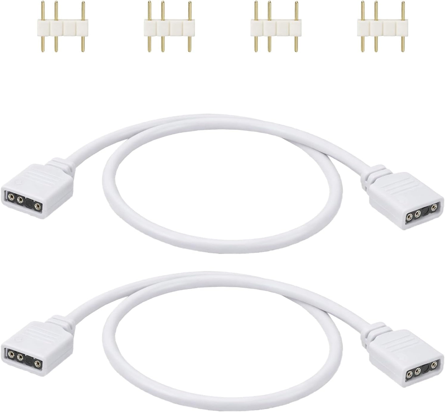 2 Cables ARGB 3 Pines Hembra a Hembra 5V para Ventiladores RGB PC