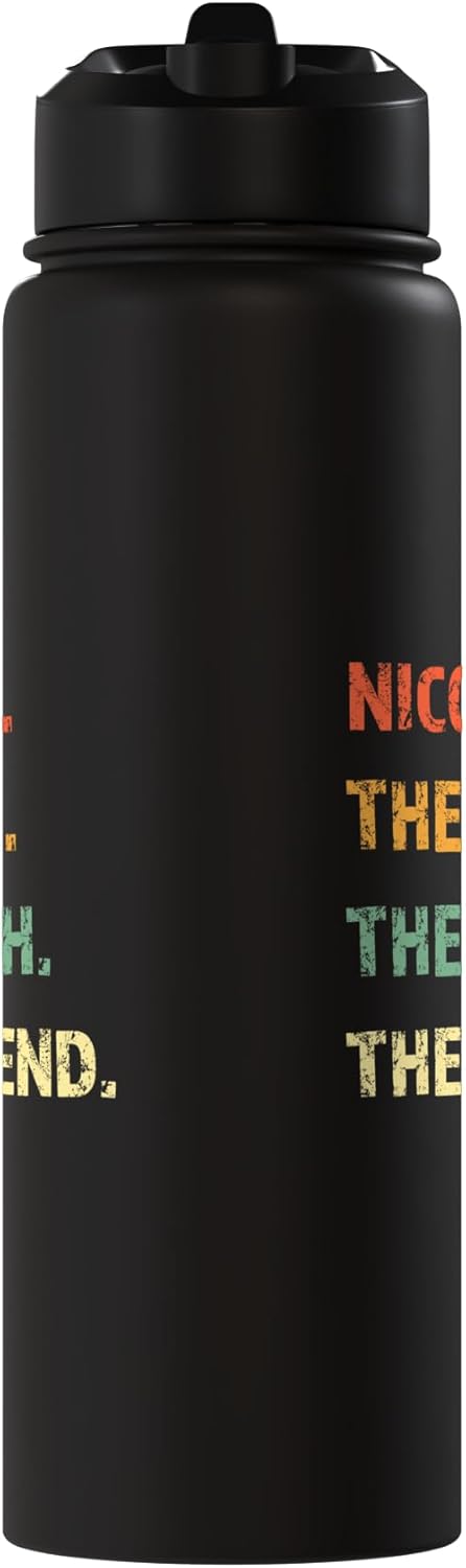 Botella agua aislada acero inox con nombre personalizado