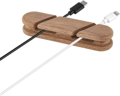 Organizador cables madera soporte clips adhesivos oficina