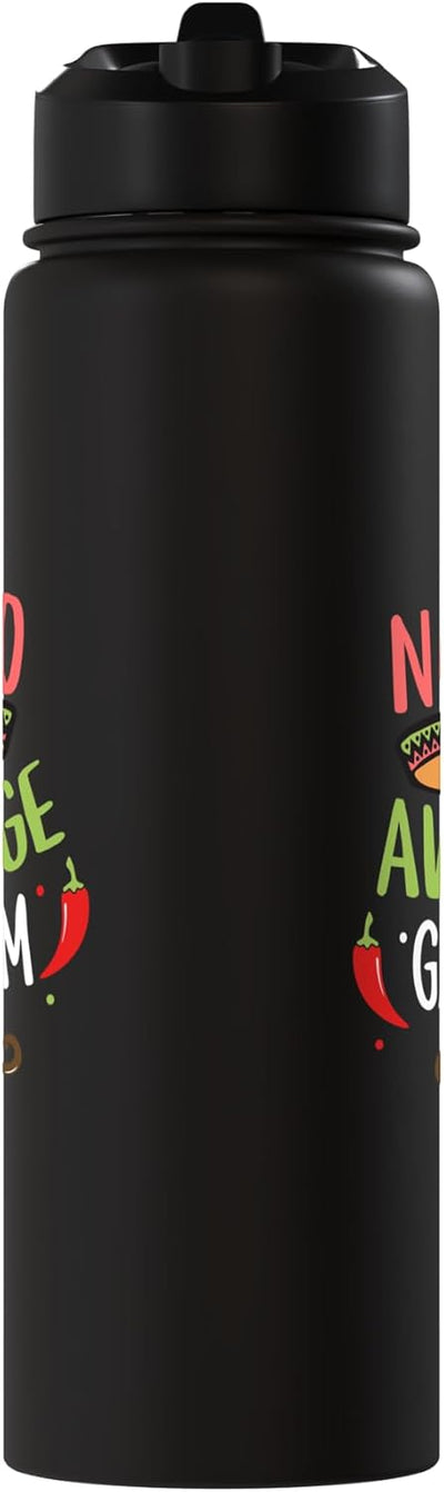 Botella de agua acero inoxidable aislada Cinco de Mayo